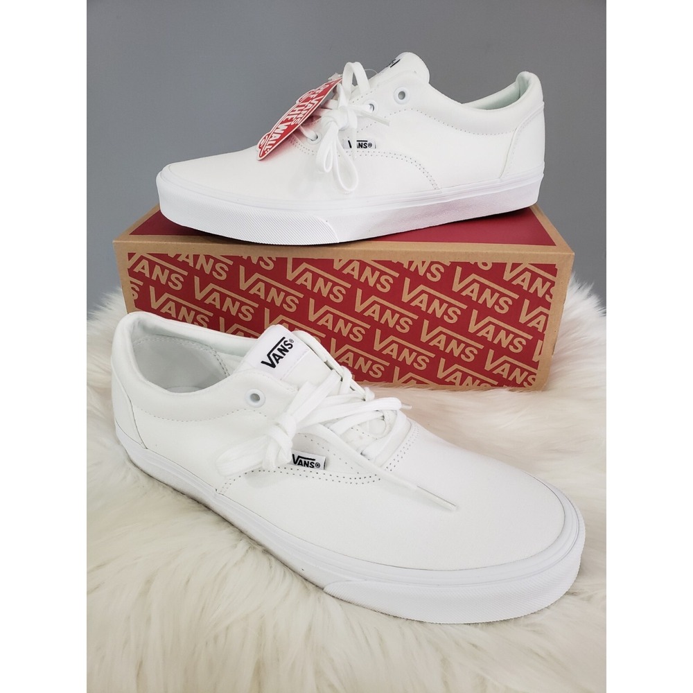 NEW Vans Shoes Women Doheny Triple White Size 11 Sneakers Lace Up Skateboarding